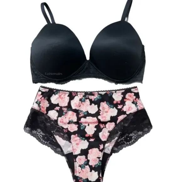 Victorias Secret Supersoft Body Maternity SET Nursing Wireless bra & Shortie New - Picture 1 of 12